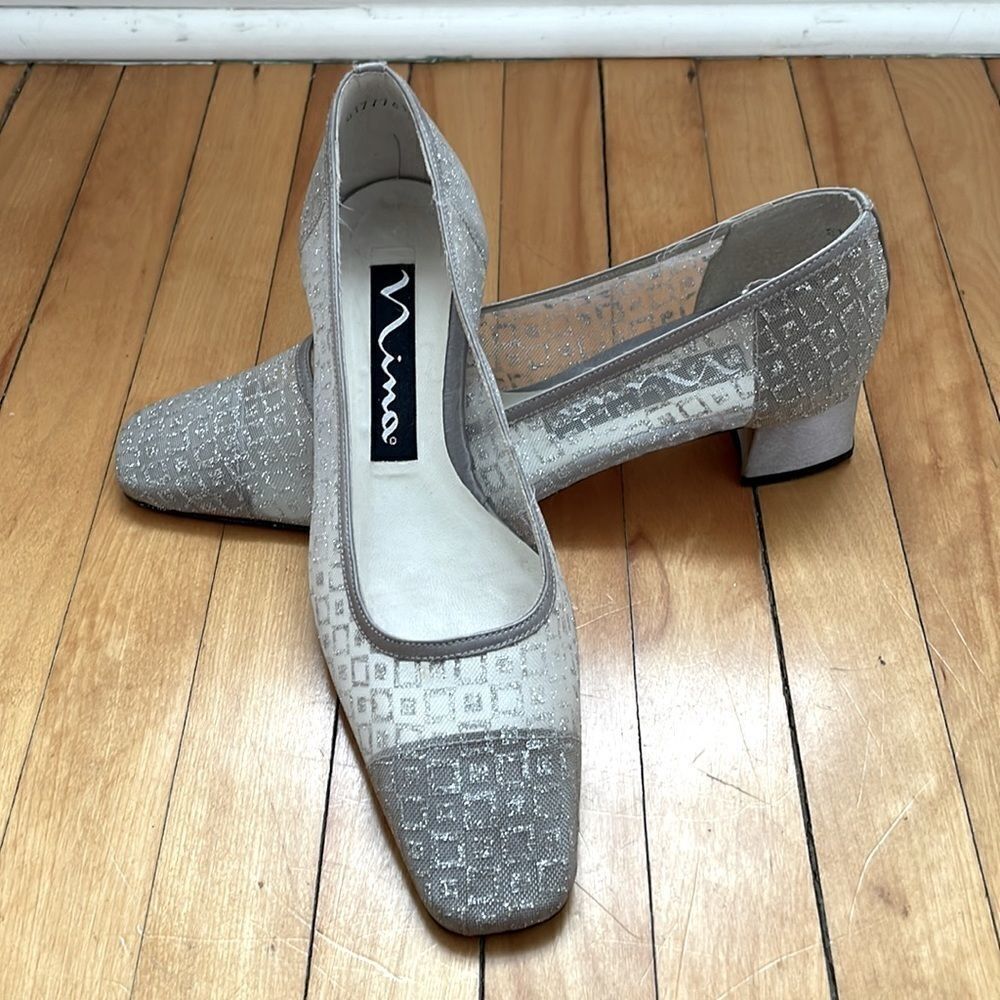 Vintage Nina Sheer with Silver Pumps